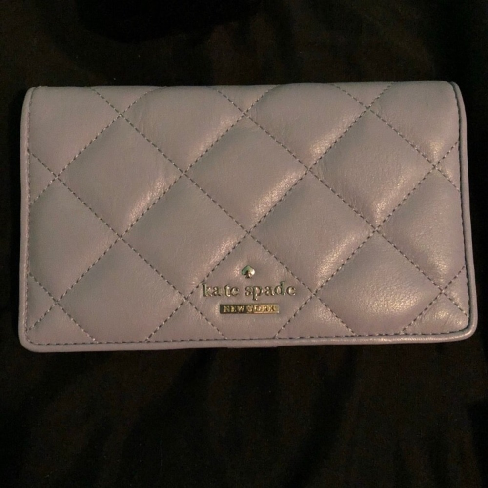 Lavender colored Leather quilted Kate Spade wallet